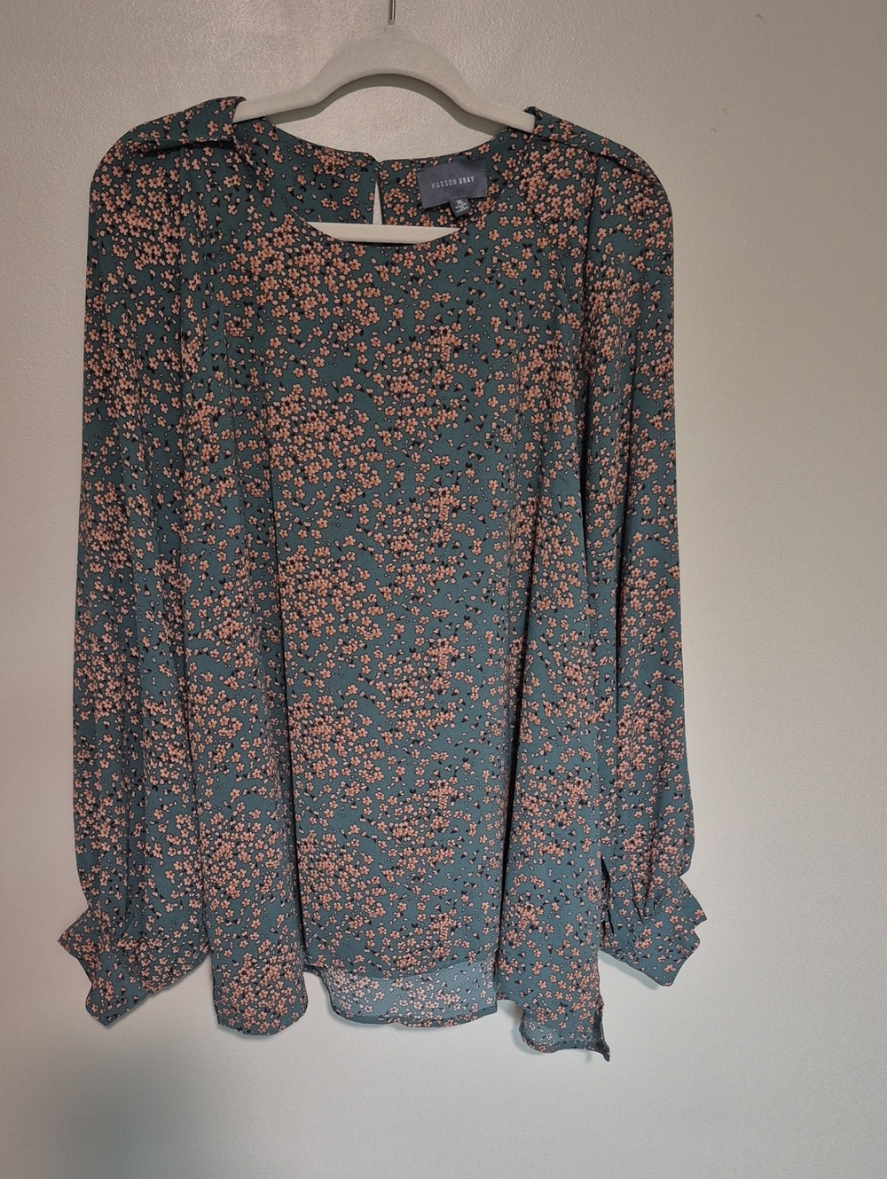 Hudson Gray Teal Floral Top